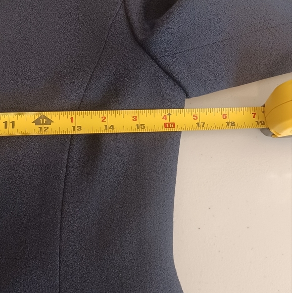 Vintage Navy Blue Military Chic 100% Wool Double Breasted Structured Jacket - Picture 12 of 15